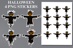 Halloween Scarecrow Stickers Png | Printable Product Image 1