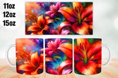 Flowers Mug Wrap Sublimation 11oz, 12oz, 15oz Product Image 1