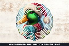 Christmas Duck Wind Spinner Sublimation Design Product Image 1