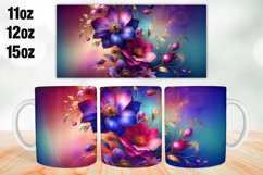 Flowers Mug Wrap Sublimation 11oz, 12oz, 15oz Product Image 1