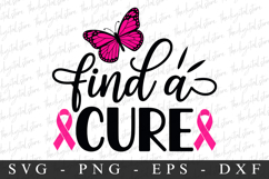 Find A Cure PNG | Breast Cancer Awareness Png Product Image 1