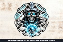 Halloween Skull Wind Spinner Sublimation Design Product Image 1