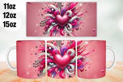 Happy Valentine Day Mug Wrap Sublimation 11oz, 12oz, 15oz Product Image 1