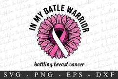 In My Batle Warrior PNG | Breast Cancer Awareness Png Product Image 1