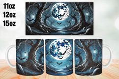 Halloween Moon Mug Wrap Sublimation 11oz, 12oz, 15oz Product Image 1