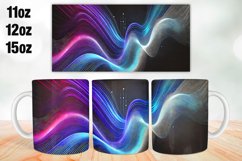 Abstract Waves Mug Wrap Sublimation 11oz, 12oz, 15oz Product Image 1