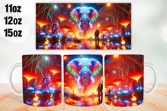 Elephant Mug Wrap Sublimation 11oz, 12oz, 15oz Product Image 1