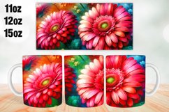 Flowers Mug Wrap Sublimation 11oz, 12oz, 15oz Product Image 1