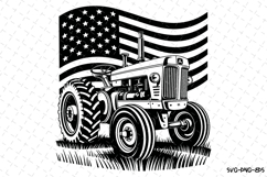 USA Tractor Svg Design | Svg Cut Files | Cricut Product Image 1