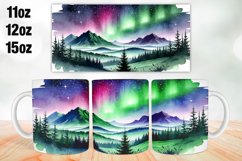 Colorful Mountains Mug Wrap Sublimation 11oz, 12oz, 15oz Product Image 1