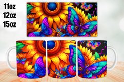 Sunflowers Mug Wrap Sublimation 11oz, 12oz, 15oz Product Image 1