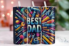 Best Dad Tumbler Wrap Sublimation, Fathers Day Tumbler Wrap Product Image 1
