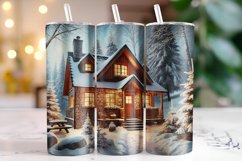 Christmas house Tumbler Wrap | Christmas | Sublimation Product Image 1
