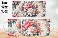 Flowers Mug Wrap Sublimation 11oz, 12oz, 15oz Product Image 1