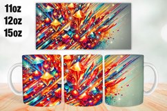 Abstract Mug Wrap Sublimation 11oz, 12oz, 15oz Product Image 1