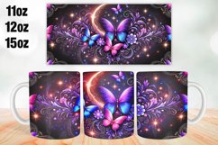 Butterfly Mug Wrap Sublimation 11oz, 12oz, 15oz Product Image 1