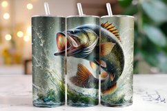 Fish 20oz Tumbler Wrap Sublimation Product Image 1