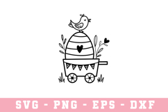 Bunny Egg SVG | SVG Cut files | Cricut Product Image 1