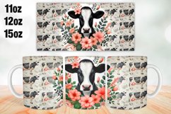 Cow Mug Wrap Sublimation 11oz, 12oz, 15oz Product Image 1