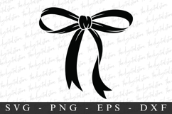 Black Bow Ribbon SVG | SVG Cut files | Cricut Product Image 1