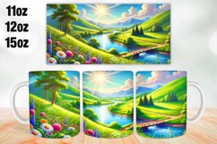 mountains Mug Wrap Sublimation 11oz, 12oz, 15oz Product Image 1