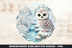 Christmas Owl Wind Spinner Sublimation Design Product Image 1