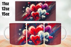 Happy Valentine Day Mug Wrap Sublimation 11oz, 12oz, 15oz Product Image 1