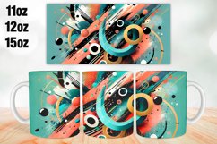 Abstract Mug Wrap Sublimation 11oz, 12oz, 15oz Product Image 1