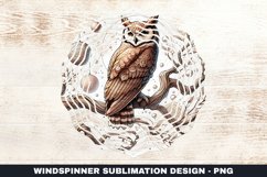 Christmas Owl Wind Spinner Sublimation Design Product Image 1