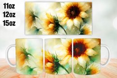 Flowers Mug Wrap Sublimation 11oz, 12oz, 15oz Product Image 1