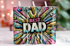 Best Dad Tumbler Wrap Sublimation, Fathers Day Tumbler Wrap Product Image 1