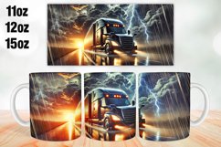 Truck Mug Wrap Sublimation 11oz, 12oz, 15oz Product Image 1