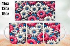 Flowers Mug Wrap Sublimation 11oz, 12oz, 15oz Product Image 1