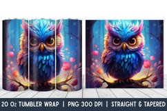 Owl Tumbler Wrap | Skinny Tumbler Wrap | PNG | Sublimation Product Image 1