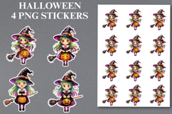 Halloween witch grirl Stickers Png | Printable Product Image 1