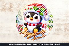 Christmas Penguin Wind Spinner Sublimation Design Product Image 1