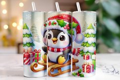 Christmas Penguin Tumbler Wrap | Christmas | Sublimation Product Image 1