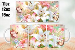 Flowers Mug Wrap Sublimation 11oz, 12oz, 15oz Product Image 1