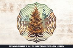 Christmas Tree Wind Spinner Sublimation Design Product Image 1