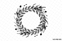 Wreath SVG | SVG Cut files | Cricut Product Image 1