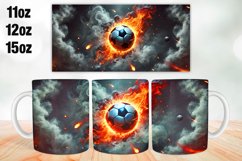 Football Mug Wrap Sublimation 11oz, 12oz, 15oz Product Image 1