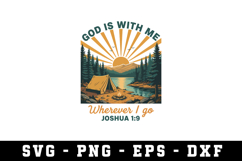 God Is With Me Svg| SVG Cut files | Cricut Product Image 1