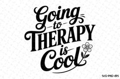 Going to Therapy is Cool Svg | Svg Cut Files | Cricut Product Image 1