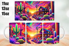 House &amp; Cactus Mug Wrap Sublimation 11oz, 12oz, 15oz Product Image 1