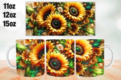 Sunflowers Mug Wrap Sublimation 11oz, 12oz, 15oz Product Image 1
