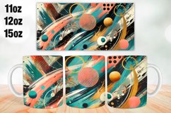 Abstract Mug Wrap Sublimation 11oz, 12oz, 15oz Product Image 1