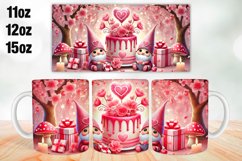 Happy Valentine Day Mug Wrap Sublimation 11oz, 12oz, 15oz Product Image 1