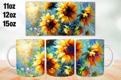 Flowers Mug Wrap Sublimation 11oz, 12oz, 15oz Product Image 1