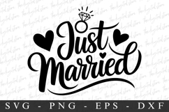 Just Married SVG | SVG Cut files | Cricut Product Image 1