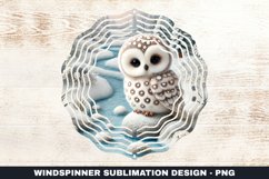 Christmas Owl Wind Spinner Sublimation Design Product Image 1
